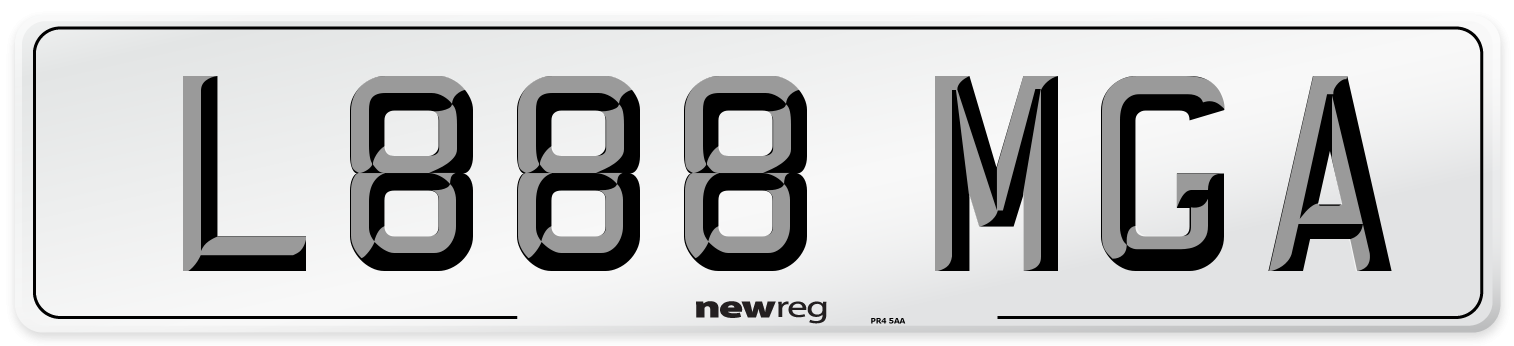 L888 MGA Number Plate from New Reg